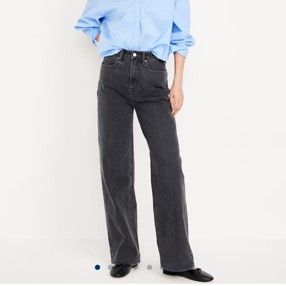 Old Navy Black Wide-Leg Jeans